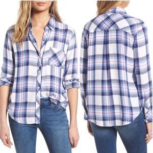 Rails Blue and Pink Plaid Flannel